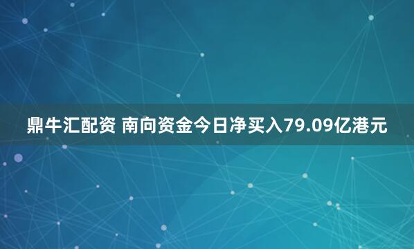 鼎牛汇配资 南向资金今日净买入79.09亿港元